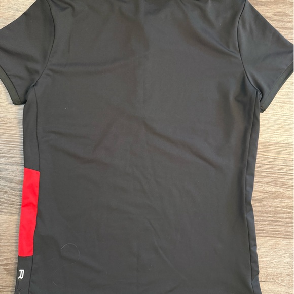 Ralph Lauren Black Polo with Red Stripes - Picture 3 of 3